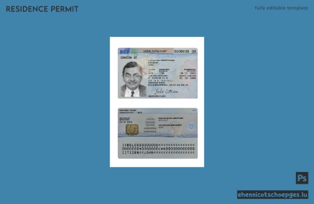Beispiel für eine belgische Aufenthaltserlaubniskarte